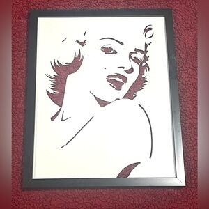 Marilyn Monroe Laser Cut Metal Wall Art Decor Marilyn Monroe Artwork 20" x 16"